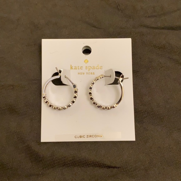 kate spade Jewelry - Silver kate spade hoop earrings